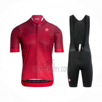 Castelli Cycling Jersey Bib Short 2021 Men Short Sleeve Deep Red