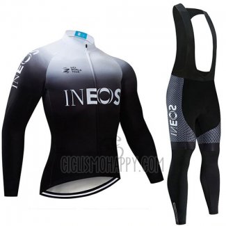 Castelli INEOS Cycling Jersey Bib Tight 2019 Long Sleeve White Black