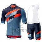 Castelli Tabula Rasa Cycling Jersey Bib Short 2019 Men Short Sleeve Blue Orange