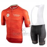 Castelli UAE Tour Cycling Jersey Bib Short 2019 Men Short Sleeve Orange