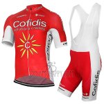 Cofidis Cycling Jersey Bib Short 2017 Short Sleeve Red