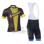 Giant Cycling Jersey Bib Short 2013 Men Short Sleeve Black and Yellow