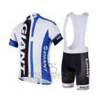 Giant Cycling Jersey Bib Short 2018 Men Short Sleeve White Blue Black
