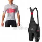 Giro D'italy Cycling Jersey Bib Short 2021 Men Short Sleeve White Pink