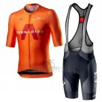 INEOS Grenadiers Cycling Jersey Bib Short 2021 Short Sleeve Orange