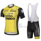 Lotto NL Jumbo Cycling Jersey Bib Short 2018 Short Sleeve Yellow
