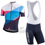 Nalini Champion Cycling Jersey Bib Short 2017 Men Short Sleeve Blue and White
