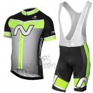 Nalini Navision Cycling Jersey Bib Short 2017 Men Short Sleeve Green and Gray