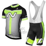Nalini Navision Cycling Jersey Bib Short 2017 Men Short Sleeve Green and Gray