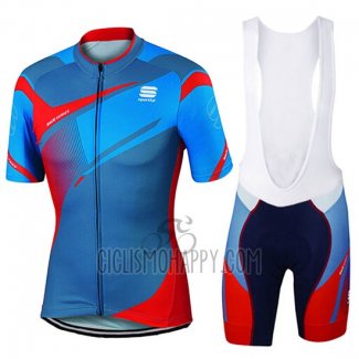 Sportful Cycling Jersey Bib Short 2017 Men Short Sleeve Blue