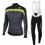 Sportful Cycling Jersey Bib Tight 2016 Men Long Sleeve Black and Yellow