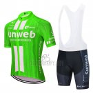 Sunweb Cycling Jersey Bib Short 2020 Short Sleeve Green White