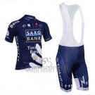 Tinkoff Saxo Bank Cycling Jersey Bib Short 2013 Short Sleeve Blue and White