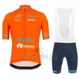 Tour Down Under Cycling Jersey Bib Short 2019 Men Short Sleeve Ochre Orange