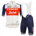Trek Segafredo Cycling Jersey Bib Short 2020 Short Sleeve White Deep Blue