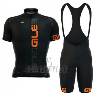 ALE Cycling Jersey Bib Short 2016 Men Short Sleeve Orange and Black