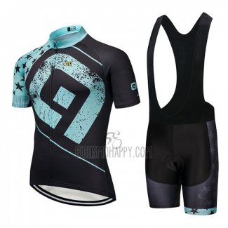 ALE Cycling Jersey Bib Short 2018 Women Short Sleeve Black and Blue