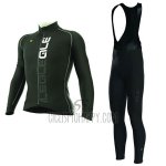 ALE Cycling Jersey Bib Tight 2017 Men Long Sleeve 3 Season Black and White