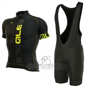 ALE Graphics Prr Nominal Cycling Jersey Bib Short 2017 Men Short Sleeve Yellow and Black