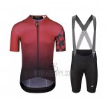 Assos Cycling Jersey Bib Short 2021 Men Short Sleeve Deep Red
