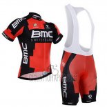 BMC Cycling Jersey Bib Short 2015 Short Sleeve Black and Orange