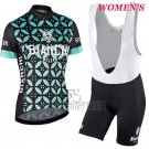 Bianchi Cycling Jersey Bib Short 2017 Women Short Sleeve Green