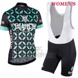 Bianchi Cycling Jersey Bib Short 2017 Women Short Sleeve Green