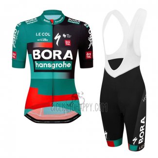 Bora-Hansgrone Cycling Jersey Bib Short 2023 Short Sleeve Green Red