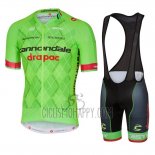 Cannondale Drapac Cycling Jersey Bib Short 2016 Men Short Sleeve Green and Black