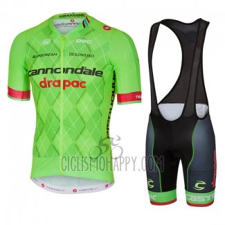 Cannondale Drapac Cycling Jersey Bib Short 2016 Men Short Sleeve Green and Black