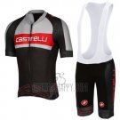 Castelli Cycling Jersey Bib Short 2016 Men Short Sleeve Gray and Black