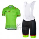 Castelli Cycling Jersey Bib Short 2017 Men Short Sleeve Green