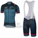 Castelli Cycling Jersey Bib Short 2017 Men Short Sleeve Green Militare