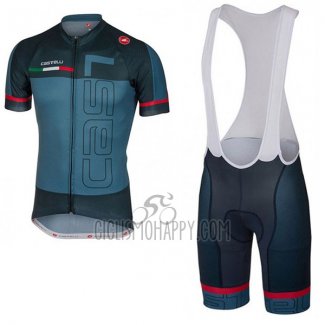 Castelli Cycling Jersey Bib Short 2017 Men Short Sleeve Green Militare