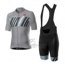 Castelli Cycling Jersey Bib Short 2020 Men Short Sleeve Gray Black