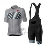 Castelli Cycling Jersey Bib Short 2020 Men Short Sleeve Gray Black