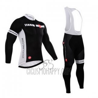 Castelli Cycling Jersey Bib Tight 2015 Men Long Sleeve Deep Black
