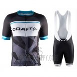Craft Cycling Jersey Bib Short 2016 Men Short Sleeve Blue and Black