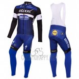 Etixx Quick Step Cycling Jersey Bib Tight 2016 Long Sleeve Blue and Black
