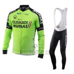 Euskadi Murias Cycling Jersey Bib Tight 2018 Men Long Sleeve Green