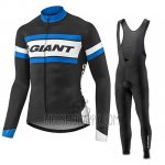 Giant Cycling Jersey Bib Tight 2017 Men Long Sleeve Blue and Black