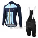 Lecol Cycling Jersey Bib Tight 2019 Men Long Sleeve Sky Blue Blue