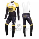 Lotto NL Jumbo Cycling Jersey Bib Tight 2015 Long Sleeve Yellow and Black