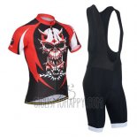 Monton Cycling Jersey Bib Short 2014 Men Short Sleeve Red Black