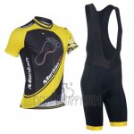 Monton Cycling Jersey Bib Short 2014 Men Short Sleeve Yellow and Black