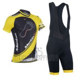 Monton Cycling Jersey Bib Short 2014 Men Short Sleeve Yellow and Black