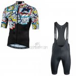 Nalini Cycling Jersey Bib Short 2020 Men Short Sleeve Black Multicolore