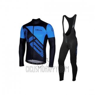 Nalini Cycling Jersey Bib Tight 2020 Men Long Sleeve Black Blue