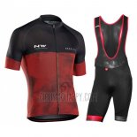 Northwave Cycling Jersey Bib Short 2018 Men Short Sleeve Black Red