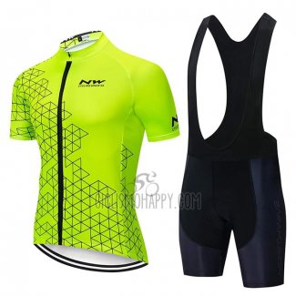 Northwave Cycling Jersey Bib Short 2020 Men Short Sleeve Yellow